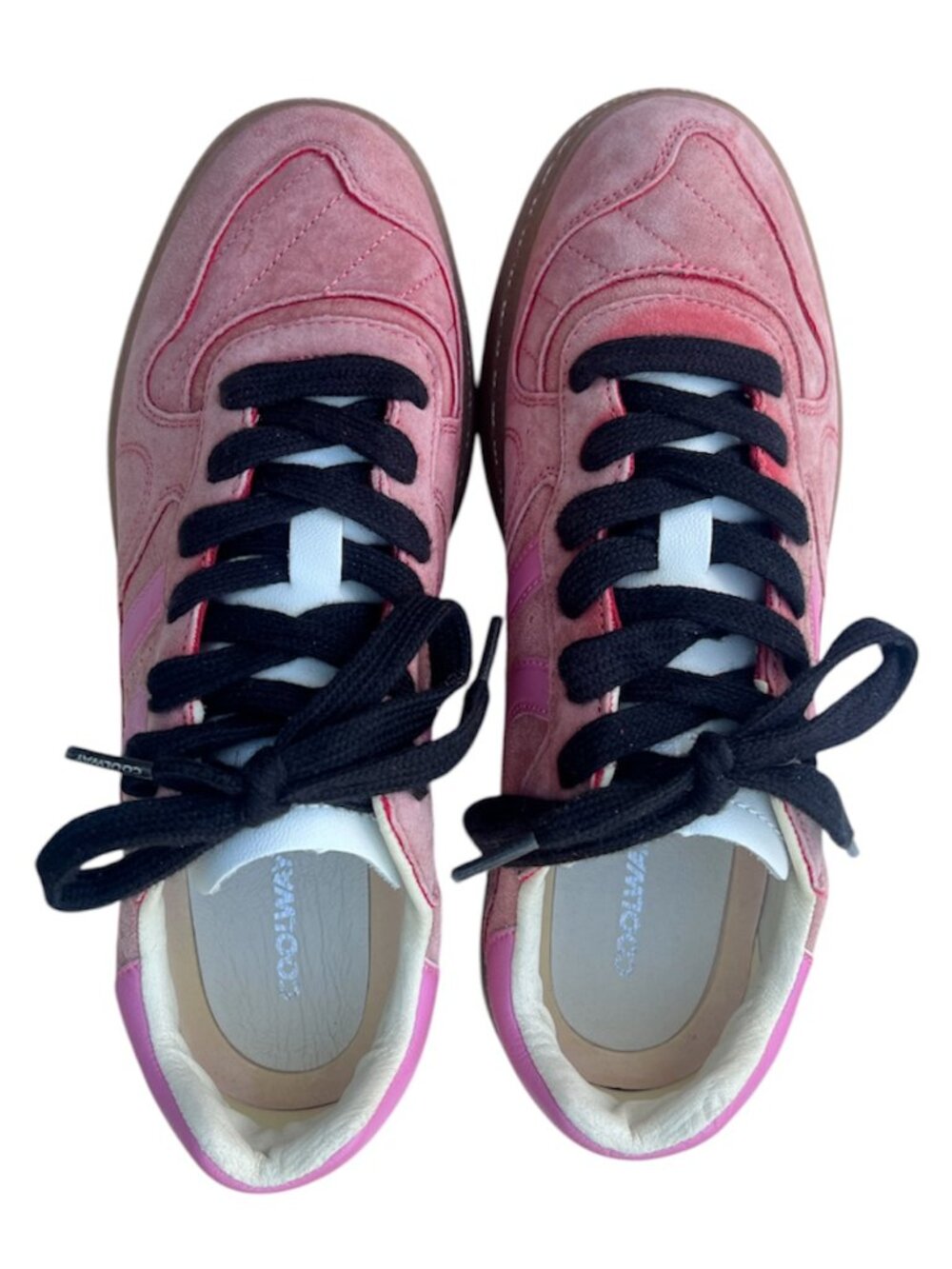 Coolway Goal Pink Suede Sneakers Women Size 9 Low Profile Retro Skate Shoes - Picture 5 of 9